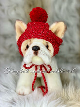 Load image into Gallery viewer, red metallic dog hat