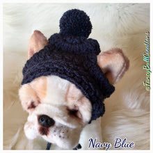 Load image into Gallery viewer, Handmade crochet baby blue puppy beanie FANCYBULL CREATIONS