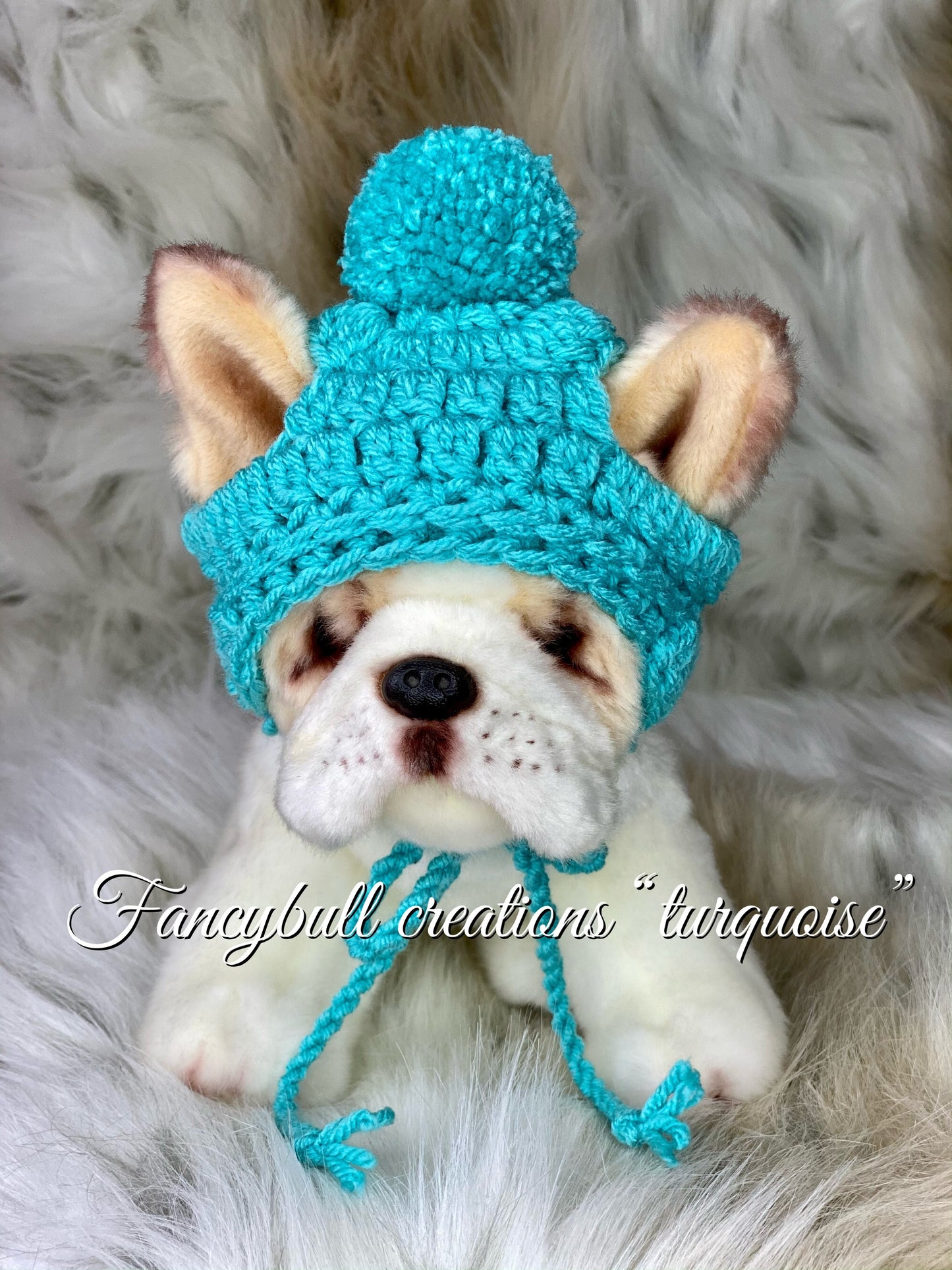 Winter Puppy Dog Hats Frenchie wear French Fashion FANCYBULL CREATIONS