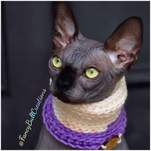 Handmade Crochet "Kitty Kowl" Cat cowl FANCYBULL CREATIONS
