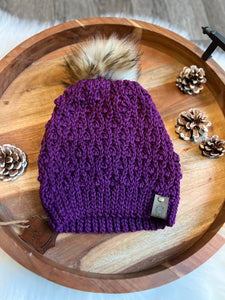 wine color crochet beanie hat pattern