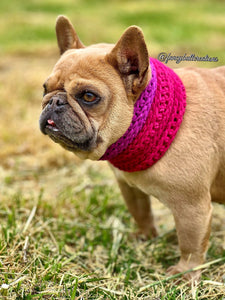 Pink French Bulldog puppy snood