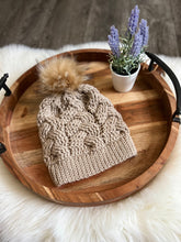 Load image into Gallery viewer, Handmade Crochet Cable Knit Slouchy Beanie