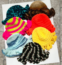 Load image into Gallery viewer, crochet ruffle hat pattern