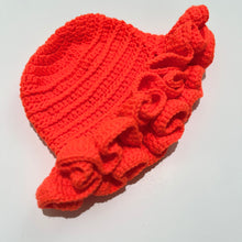 Load image into Gallery viewer, neon orange ruffle hat