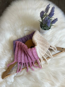 fancybullcreations fringed crochet snood