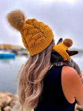 Load image into Gallery viewer, Mustard Yellow Mommy and Matching Puppy Beanie Hat Set