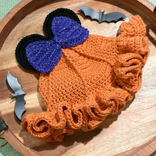 mickey mouse ear pumpkin ruffle hat