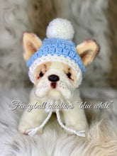 Load image into Gallery viewer, blue white dog hat