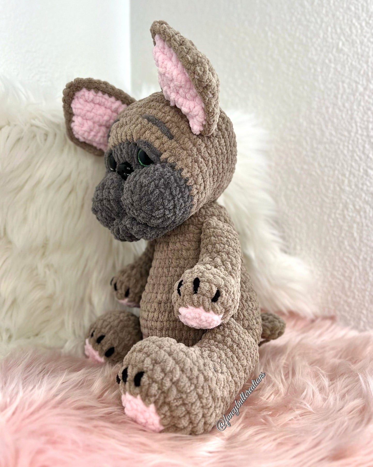 Blue Fawn Crochet French Bulldog Plushie - FancyBull Creations