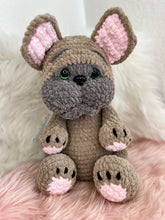 Load image into Gallery viewer, Blue Fawn Crochet French Bulldog Plushie - FancyBull Creations