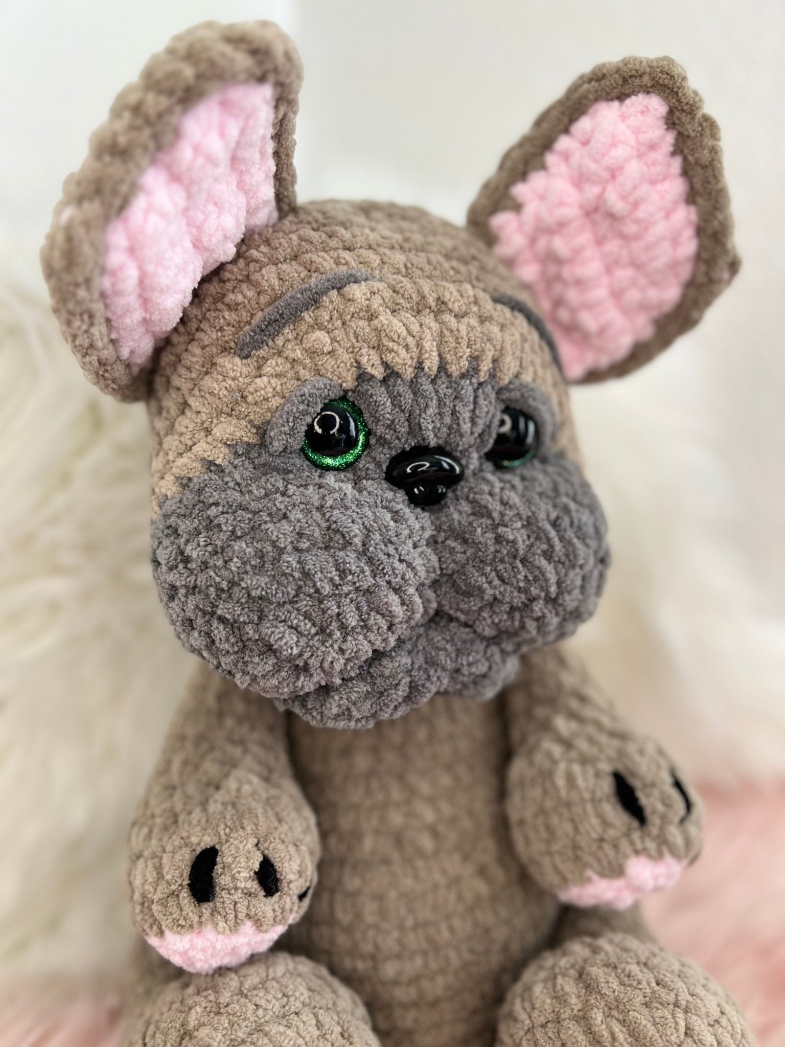 Blue Fawn Crochet French Bulldog Plushie - FancyBull Creations