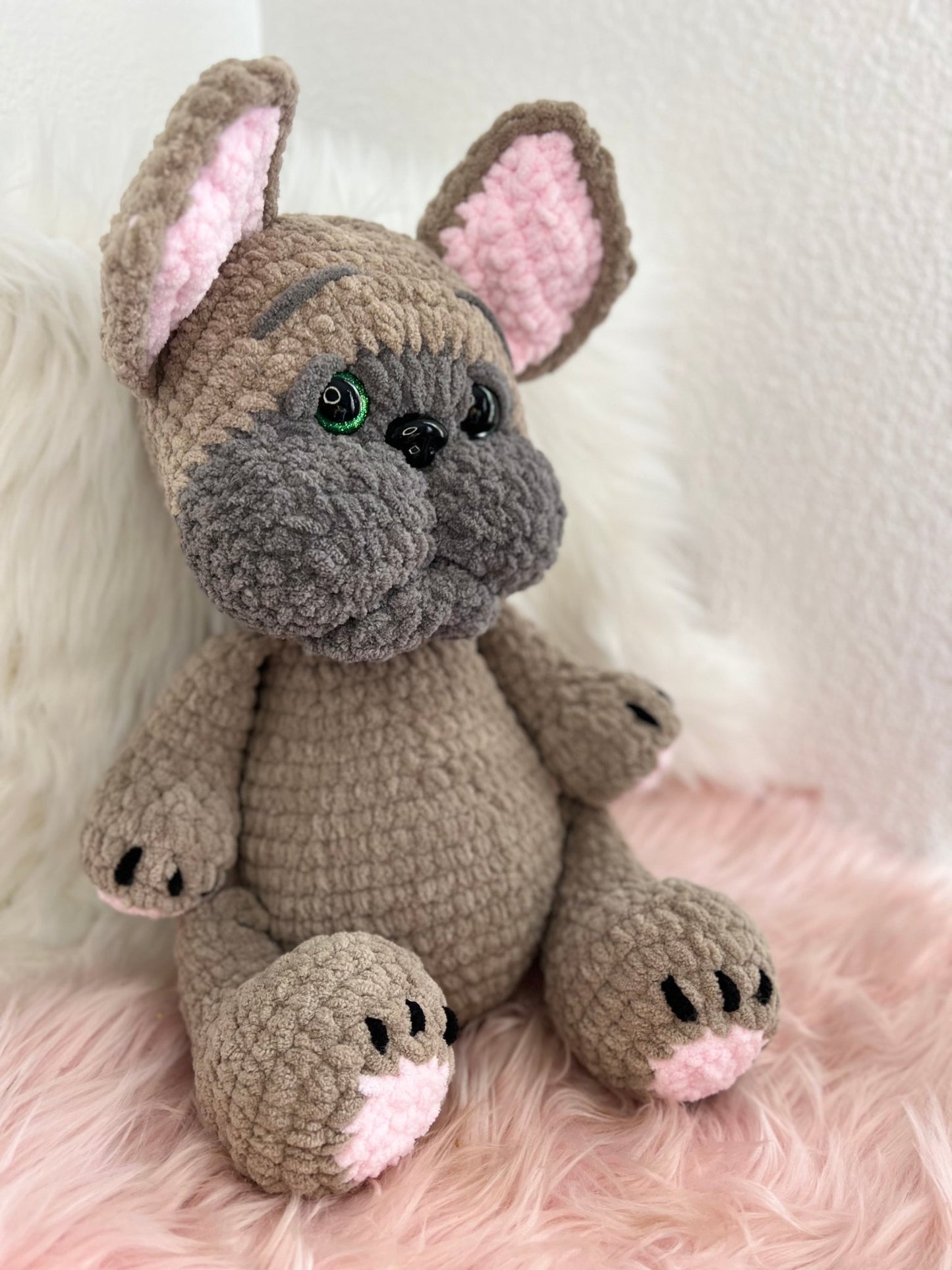 Blue Fawn Crochet French Bulldog Plushie - FancyBull Creations