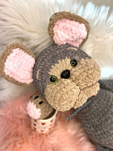 Load image into Gallery viewer, Blue Tri French Bulldog crochet Plushie - FancyBull Creations