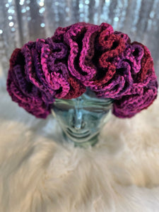 Burgundy Wine Extreme Ruffle Hat - FancyBull Creations