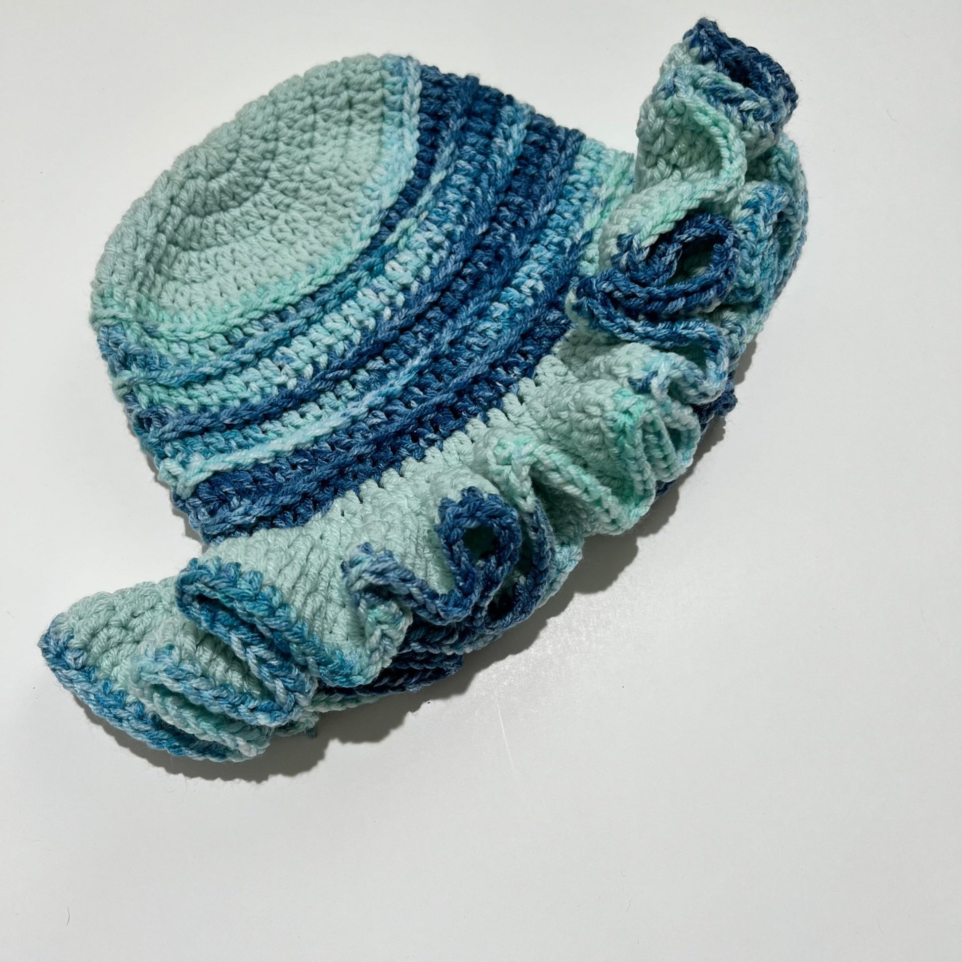 Crochet Ruffle Bucket Hat - FancyBull Creations