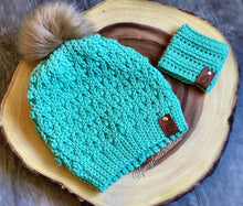 Load image into Gallery viewer, Crochet Slouchy Winter Beanie &amp; Coffee Sleeve - FancyBull Creations