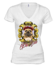 Load image into Gallery viewer, French Bulldog Graphic V - Neck Tee &quot;Por Vida&quot; - FancyBull Creations