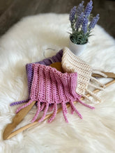 Load image into Gallery viewer, &quot;Lavender - Vanilla&quot; Child Size Neck Warmer Cowl Snood - FancyBull Creations