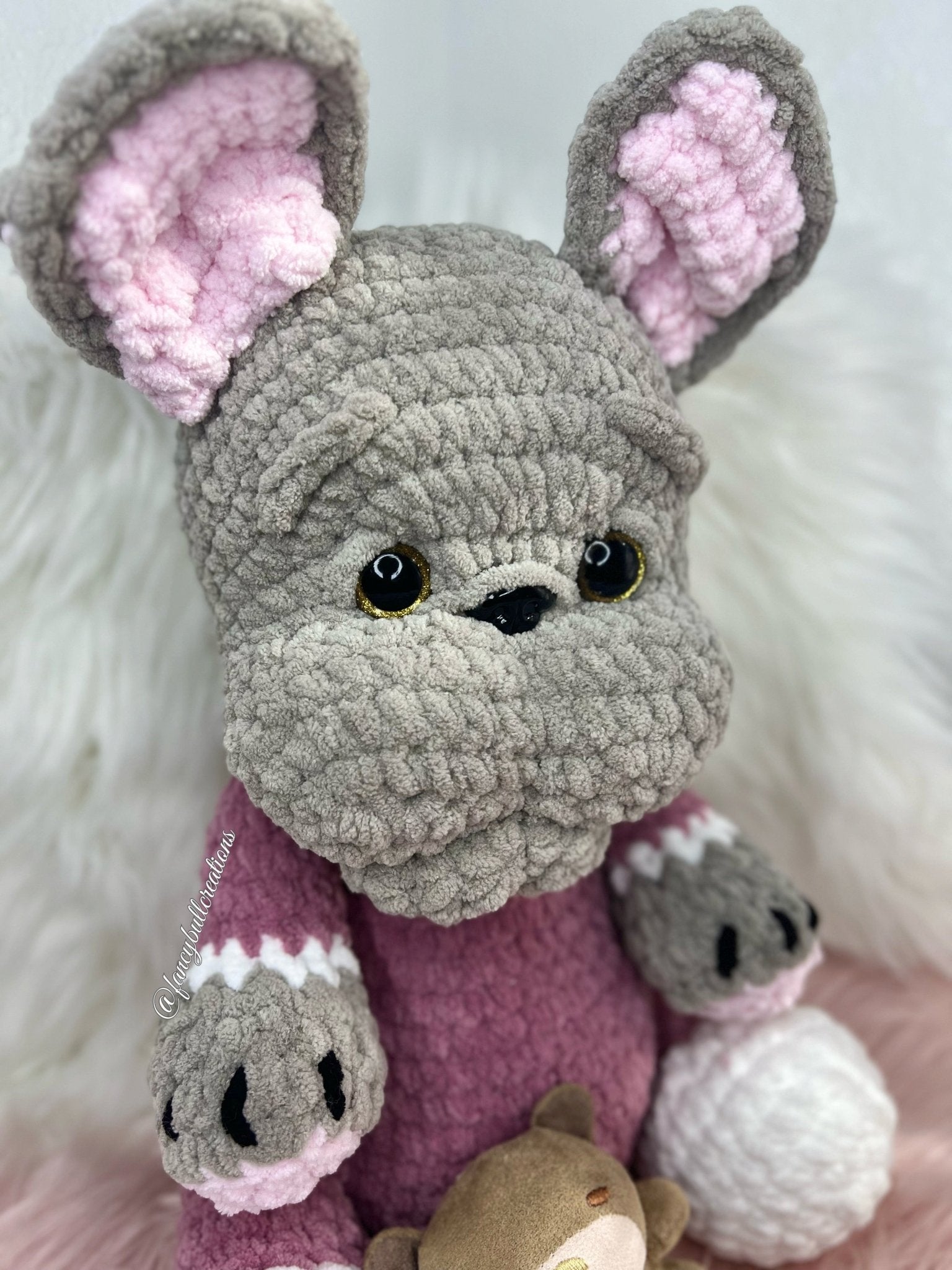 Lilac French Bulldog PJ Plushie - FancyBull Creations