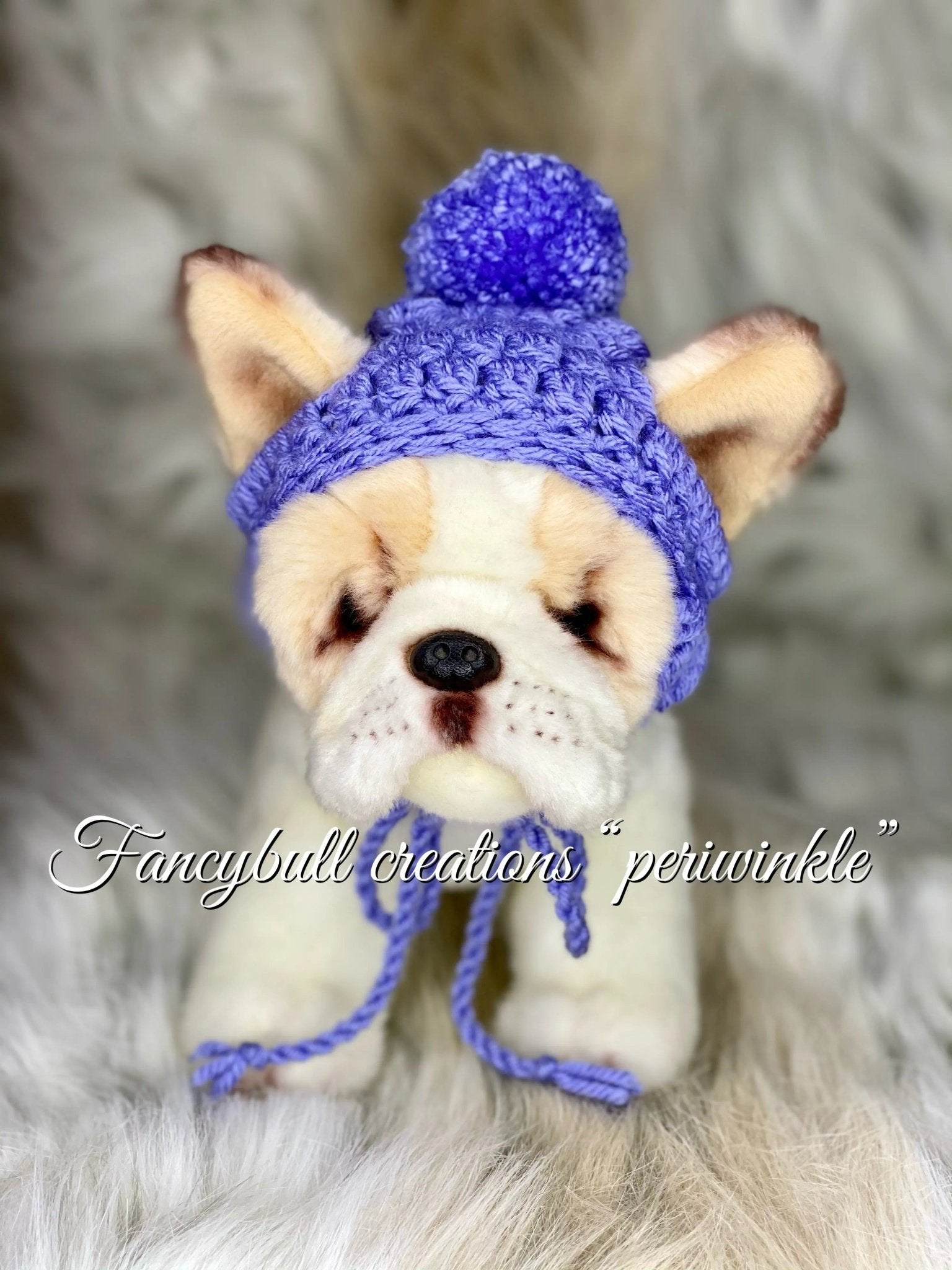 Pink and Purple Puppy Winter Hats - FancyBull Creations