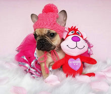 Load image into Gallery viewer, Pink and Purple Puppy Winter Hats - FancyBull Creations