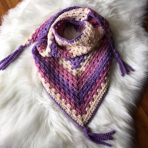 Triangle Bandana Winter Scarf Handmade Crochet - FancyBull Creations