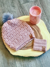Load image into Gallery viewer, Pompom Winter Beanie &amp; Coffee Sleeve FANCYBULL CREATIONS