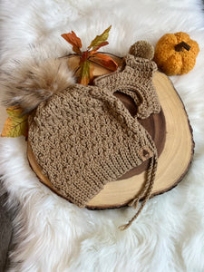 Handmade crochet Furbaby & Mom beanie hat set FANCYBULL CREATIONS