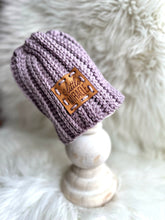 Load image into Gallery viewer, handmade crochet ribbed baby beanie pattern