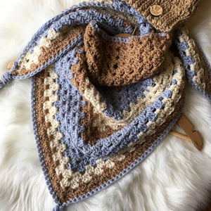 Triangle Bandana Winter Scarf Handmade Crochet FANCYBULL CREATIONS